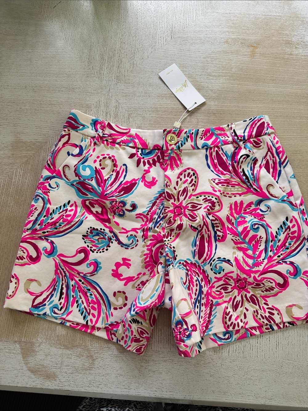Lilly Pulitzer NWT Pink Floral Print Bermuda Shorts